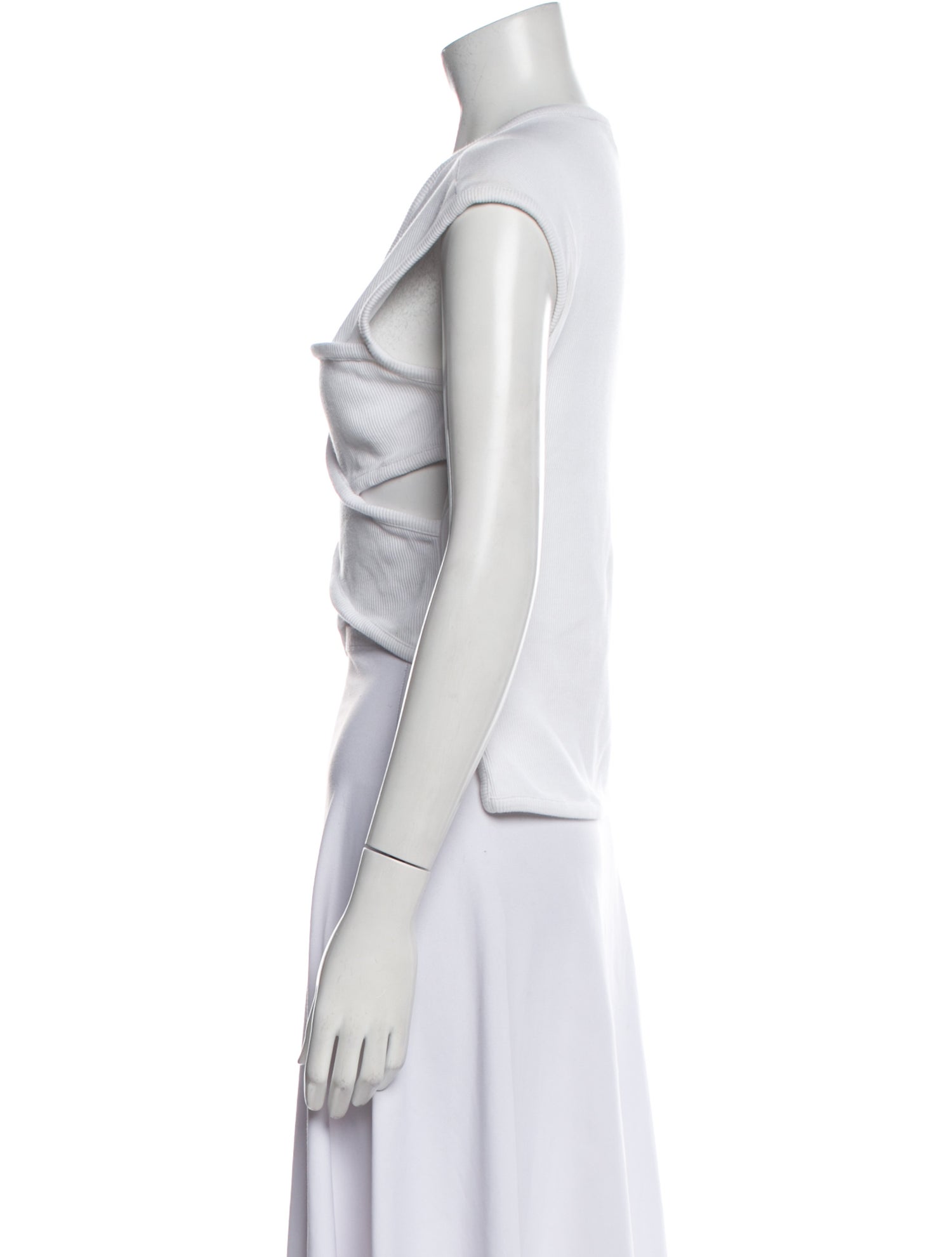 A.W.A.K.E. Mode Square Neckline Sleeveless Crop Top