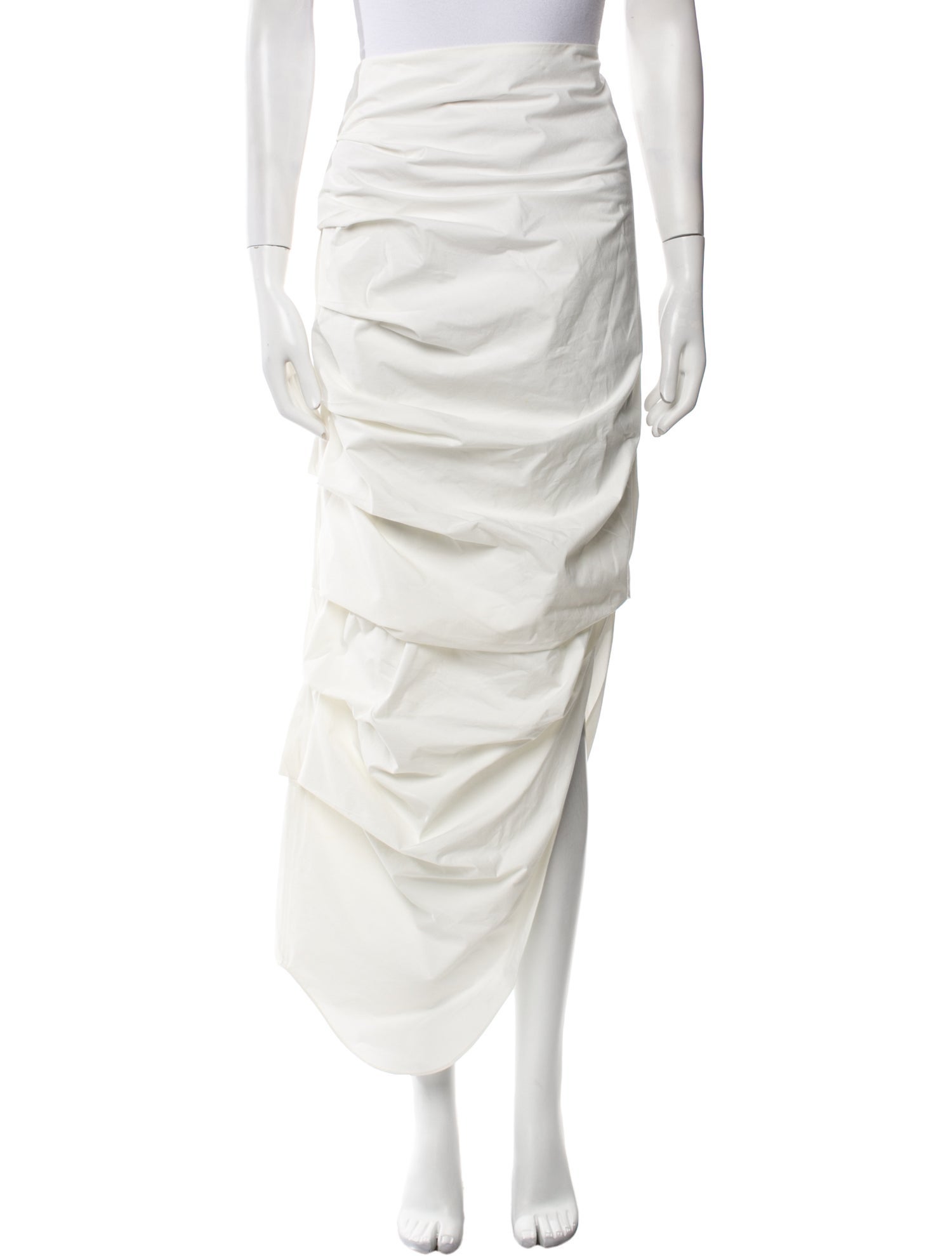 A.W.A.K.E. Mode Pleated Accents Long Skirt