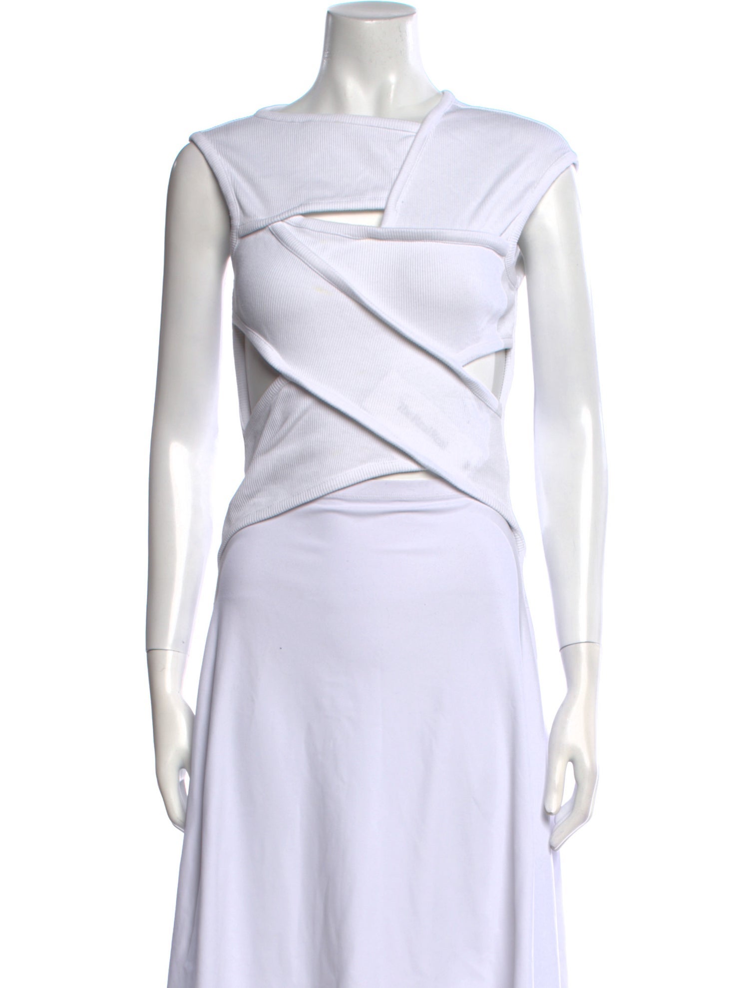 A.W.A.K.E. Mode Square Neckline Sleeveless Crop Top