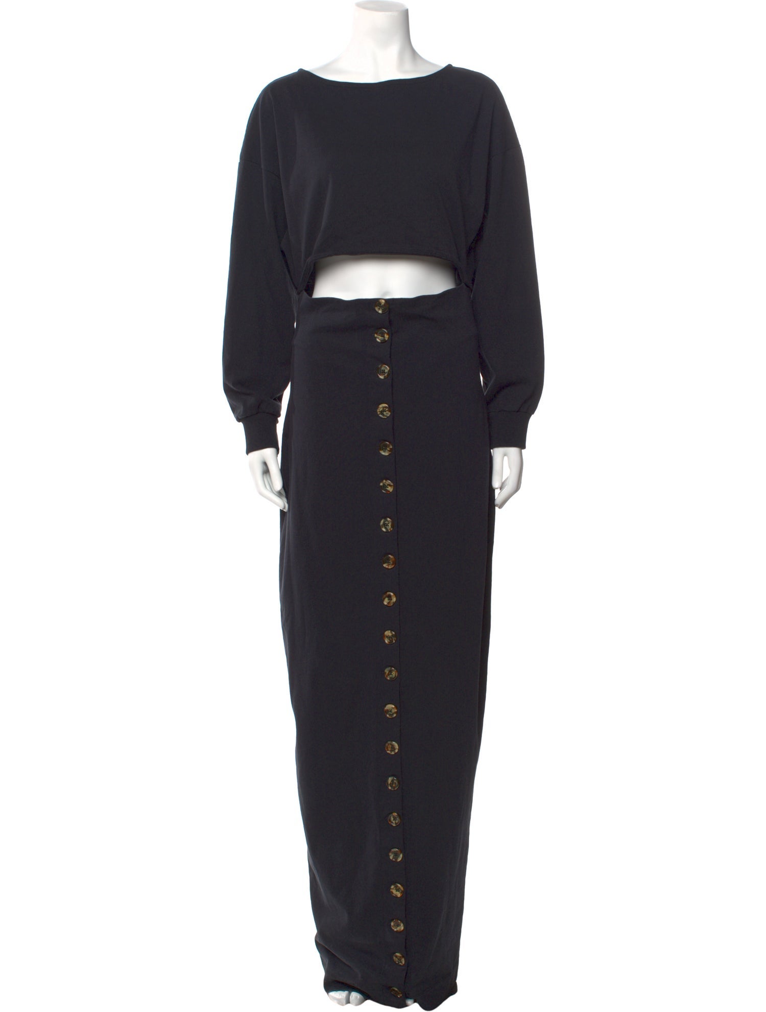 A.W.A.K.E. Mode Scoop Neck Long Dress