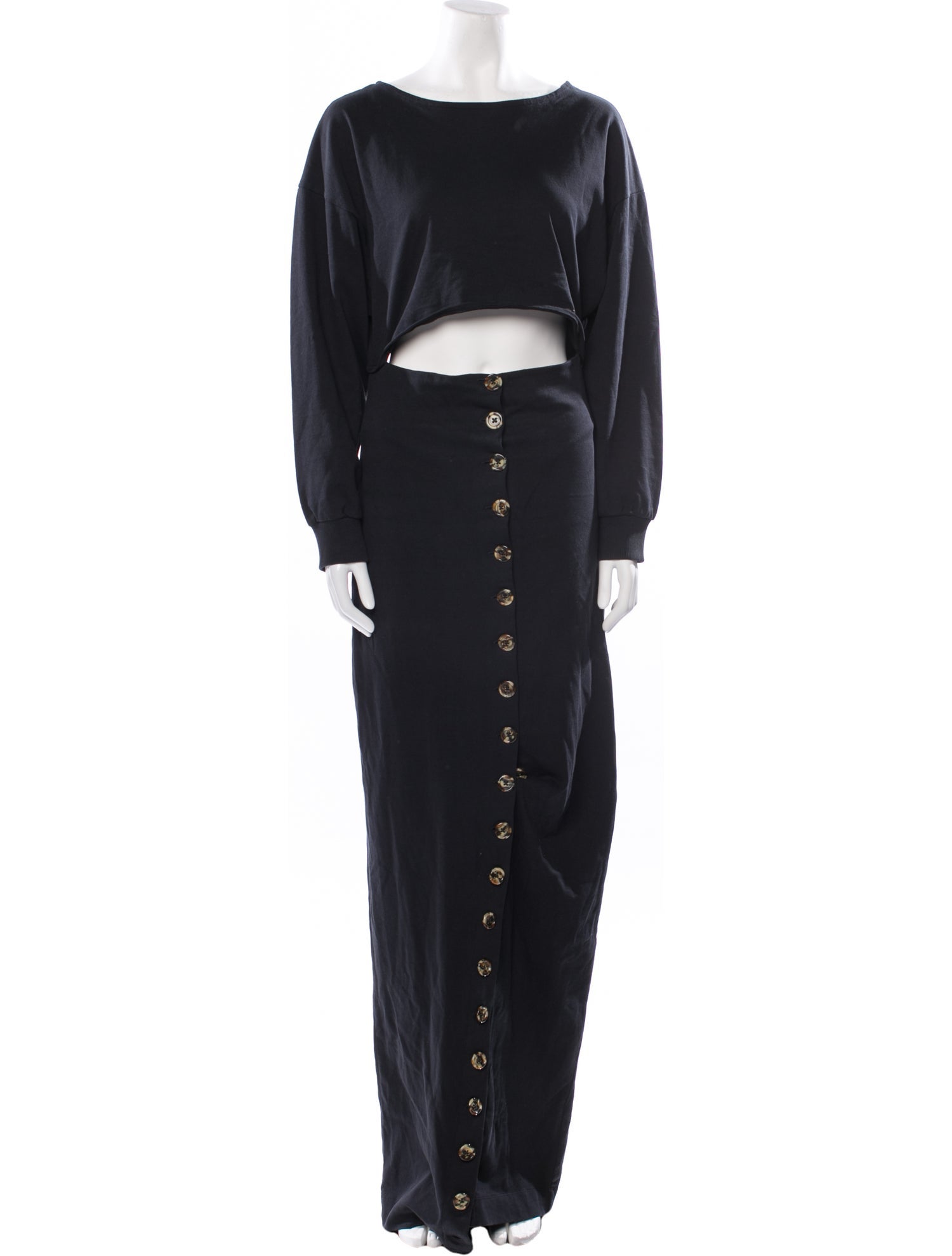 A.W.A.K.E. Mode Bateau Neckline Long Dress