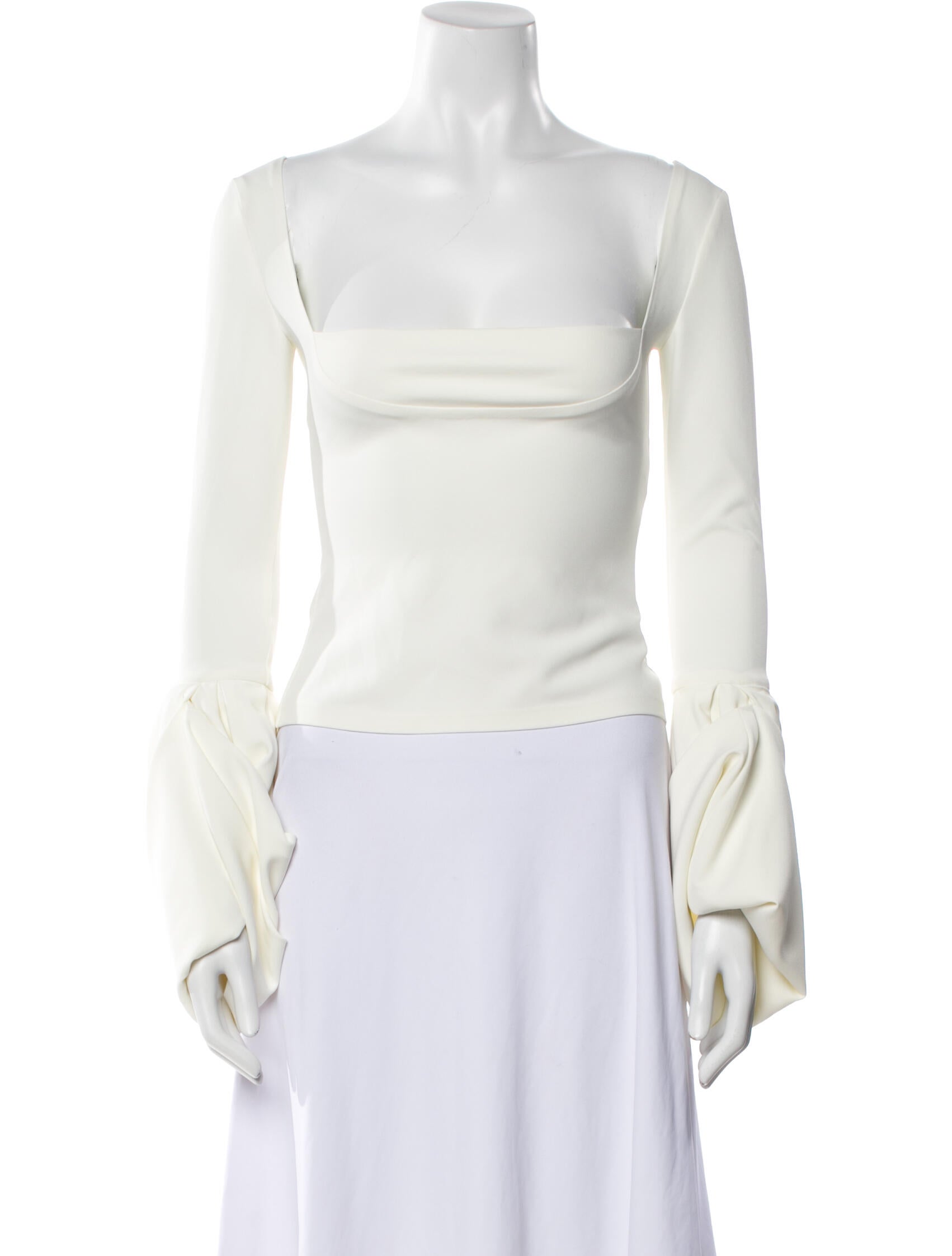 A.W.A.K.E. Mode Square Neckline Long Sleeve Crop Top w/ Tags