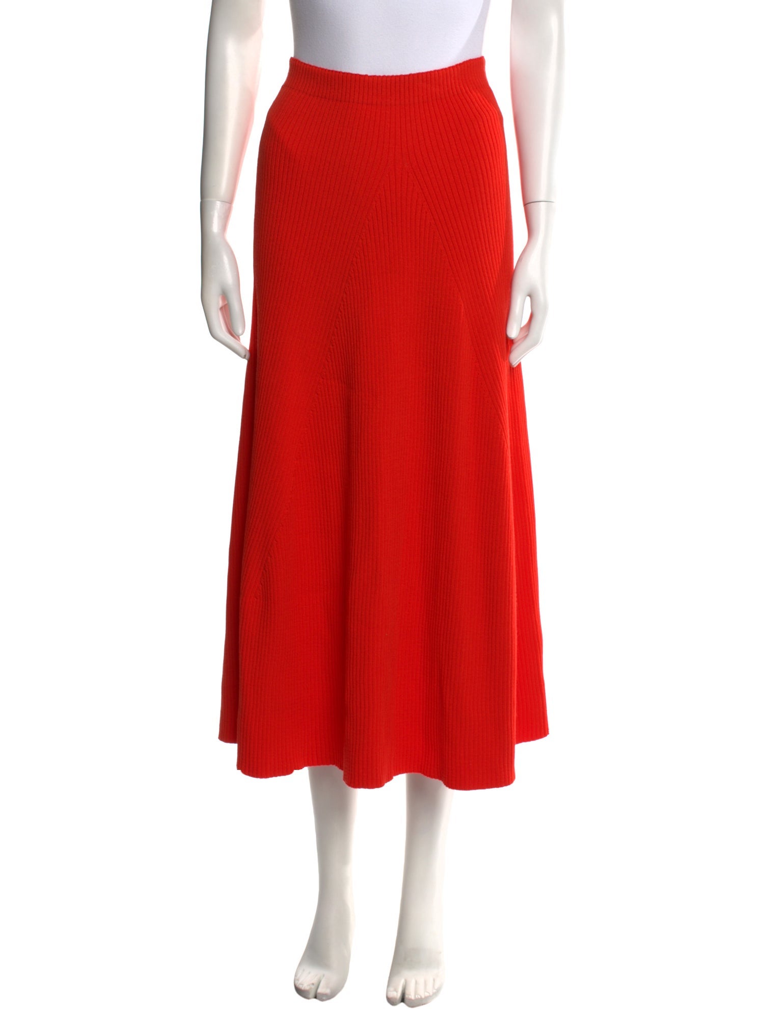A.W.A.K.E. Mode Pleated Accents Midi Length Skirt