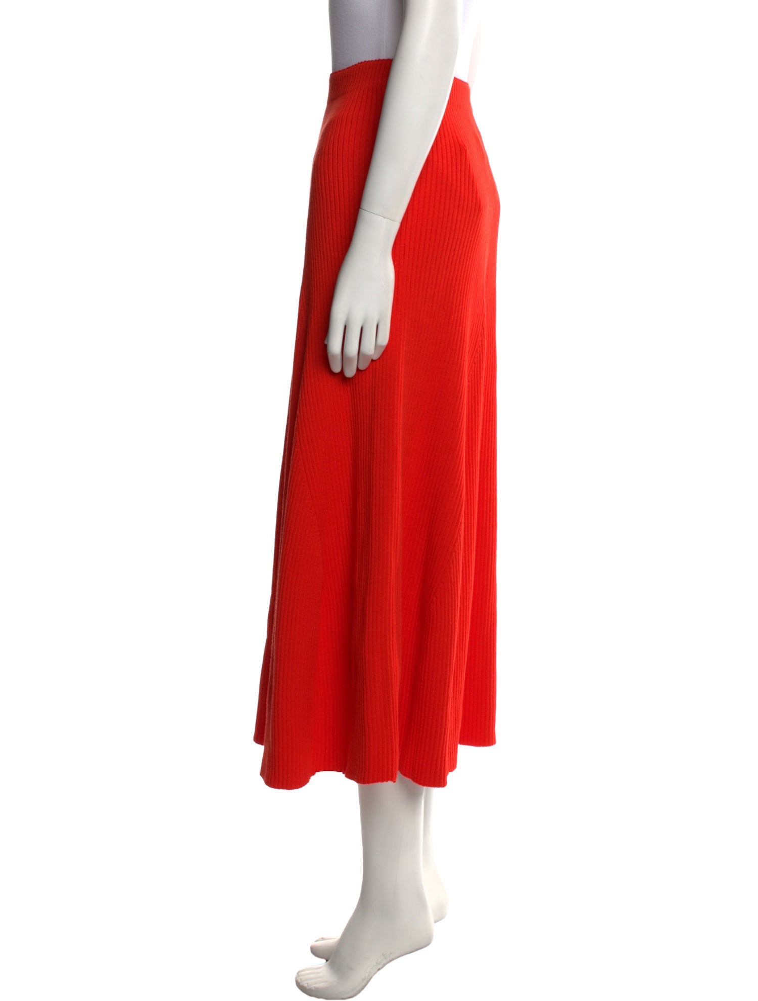 A.W.A.K.E. Mode Pleated Accents Midi Length Skirt