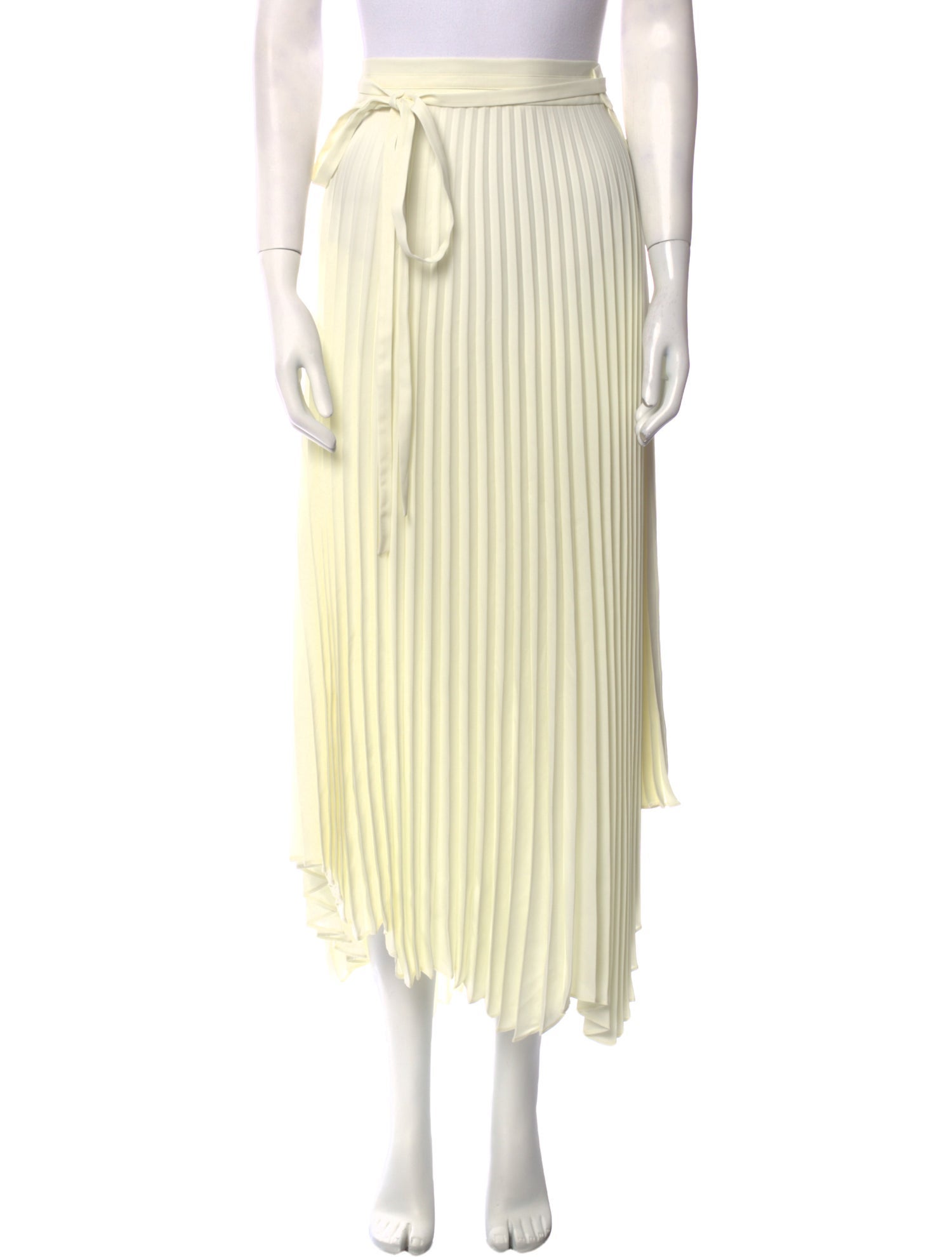 A.W.A.K.E. Mode Pleated Accents Long Skirt