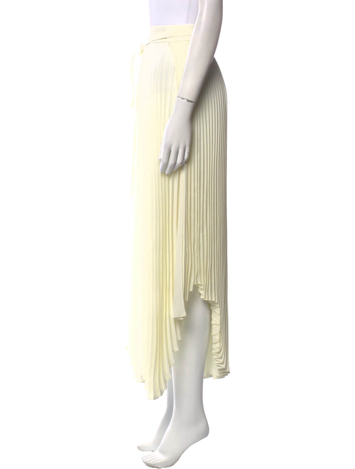 A.W.A.K.E. Mode Pleated Accents Long Skirt