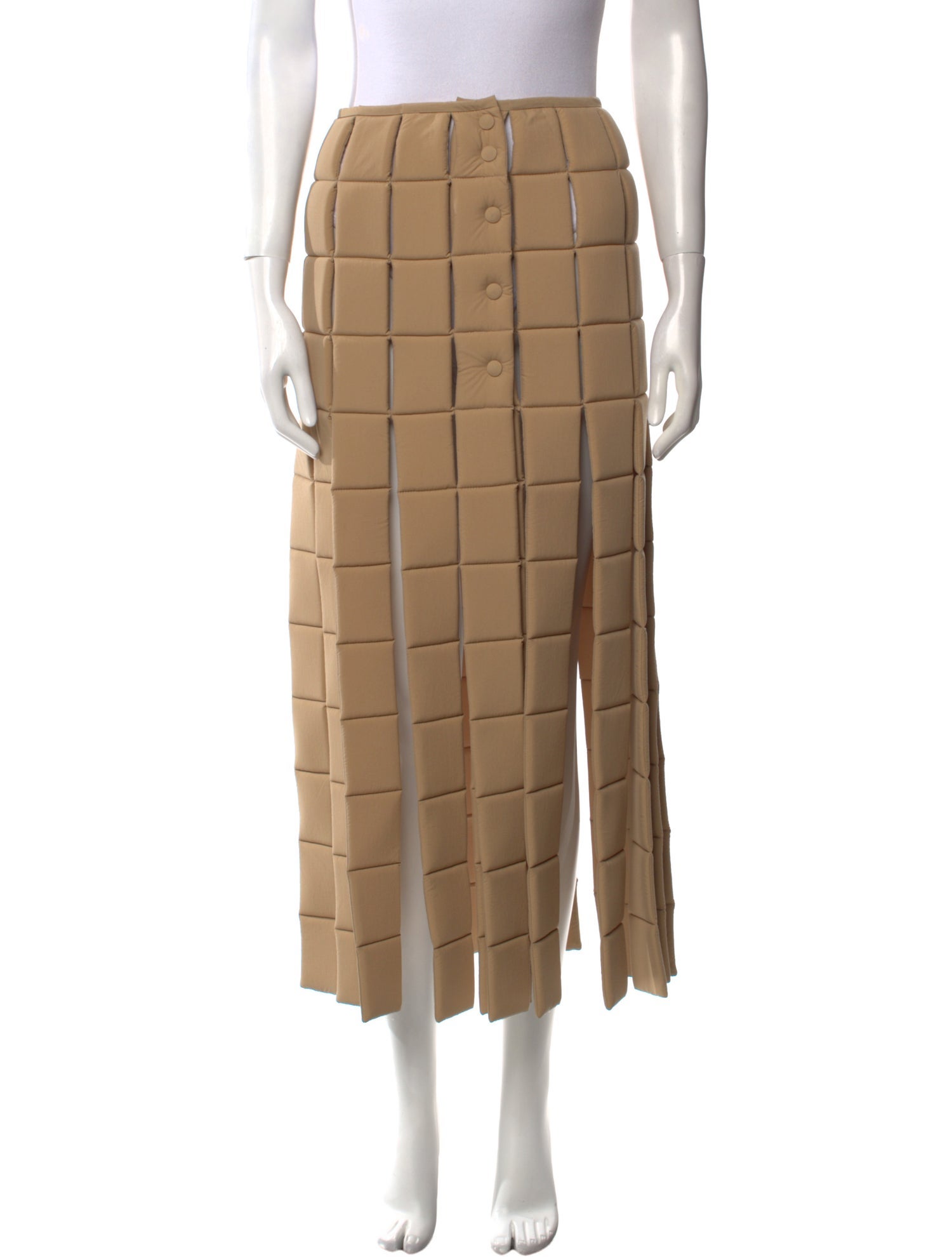 A.W.A.K.E. Mode Nylon Midi Length Skirt