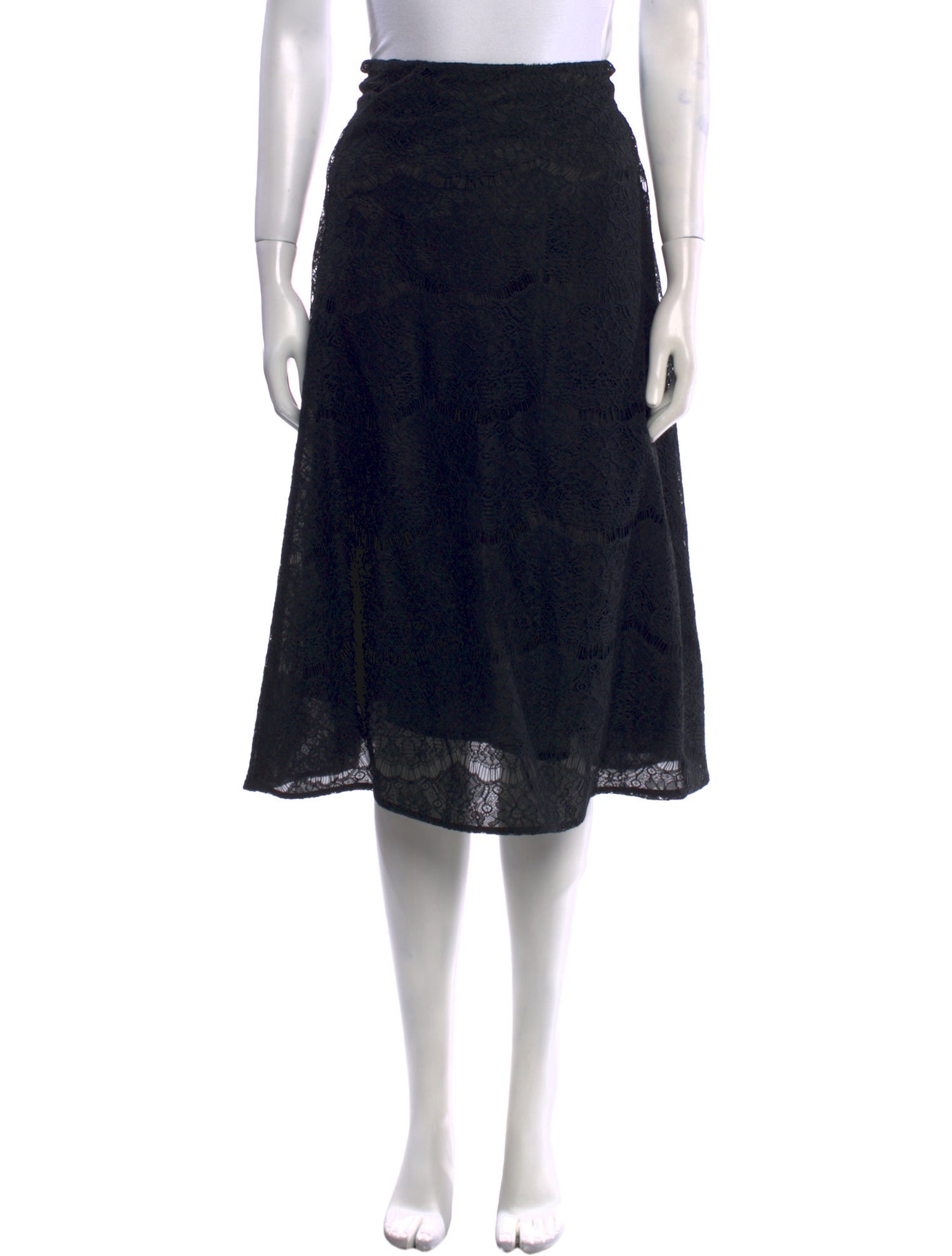 A.W.A.K.E. Mode Lace Knee-Length Skirt
