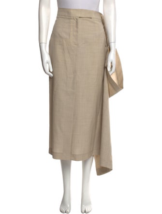 A.W.A.K.E. Mode Wool Midi Length Skirt