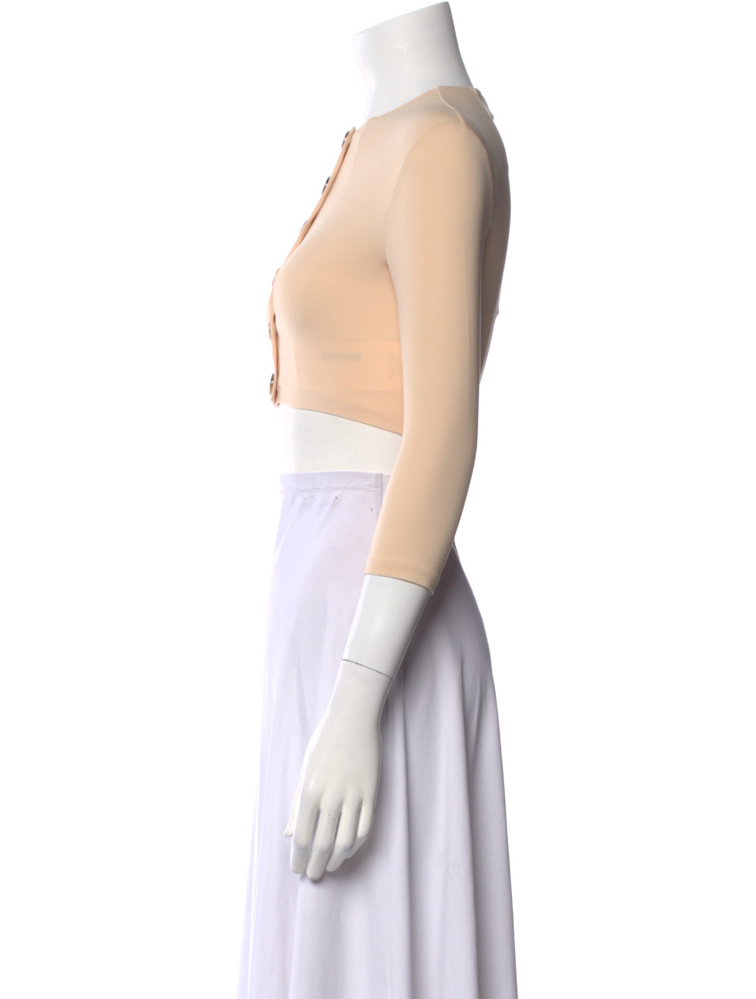 A.W.A.K.E. Mode Mock Neck Three-Quarter Sleeve Crop Top w/ Tags