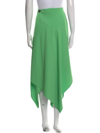 A.W.A.K.E. Mode Pleated Accents Midi Length Skirt