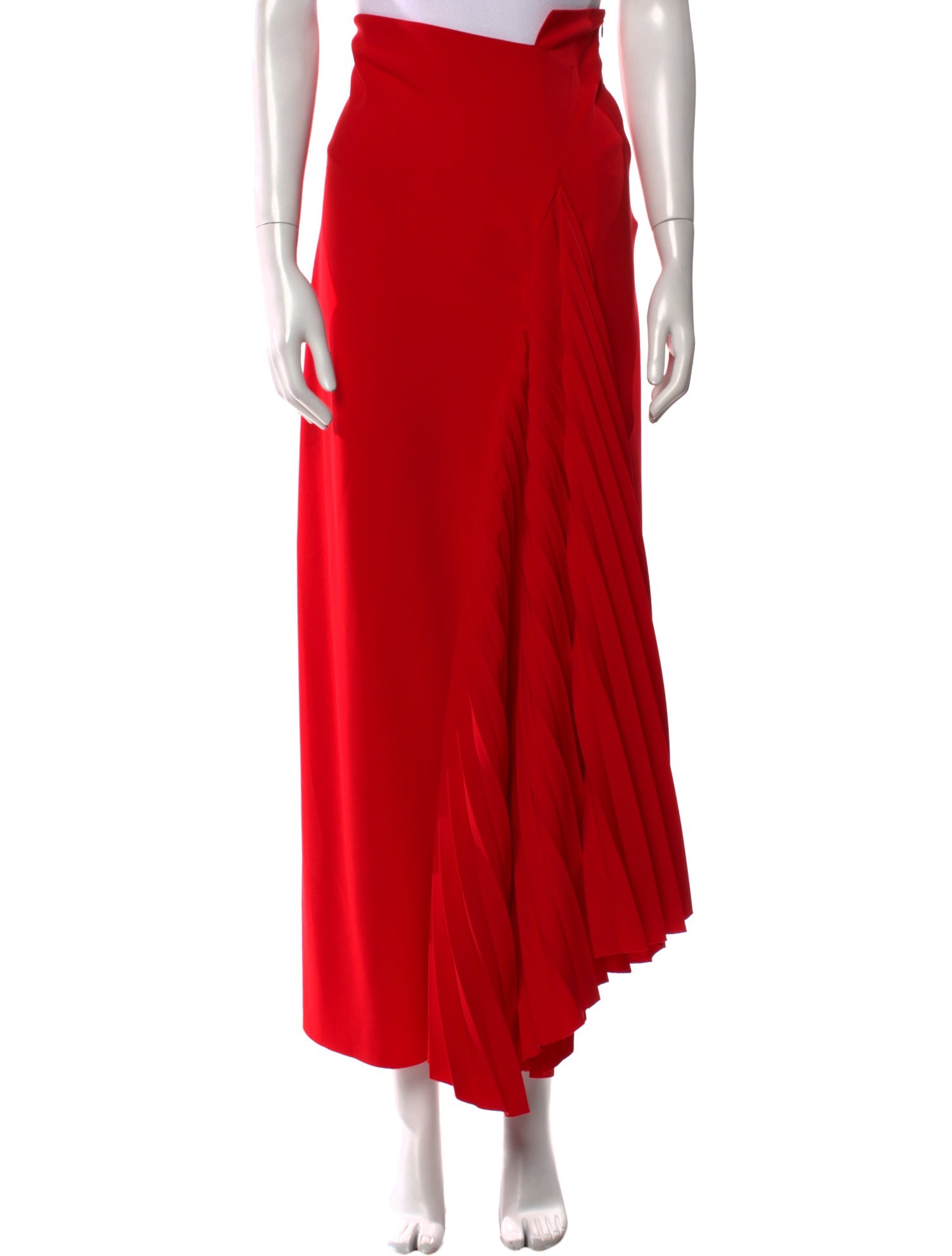 A.W.A.K.E. Mode Pleated Accents Long Skirt