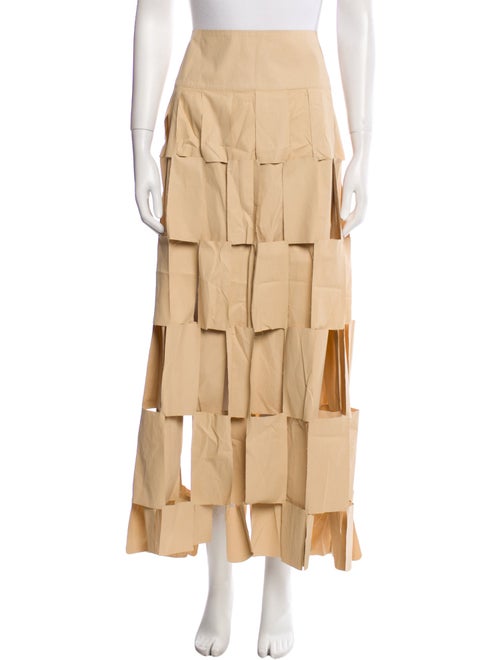 A.W.A.K.E. Mode Raw-Edge Trim Long Skirt