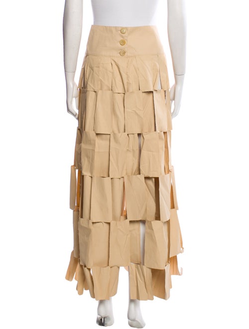 A.W.A.K.E. Mode Raw-Edge Trim Long Skirt