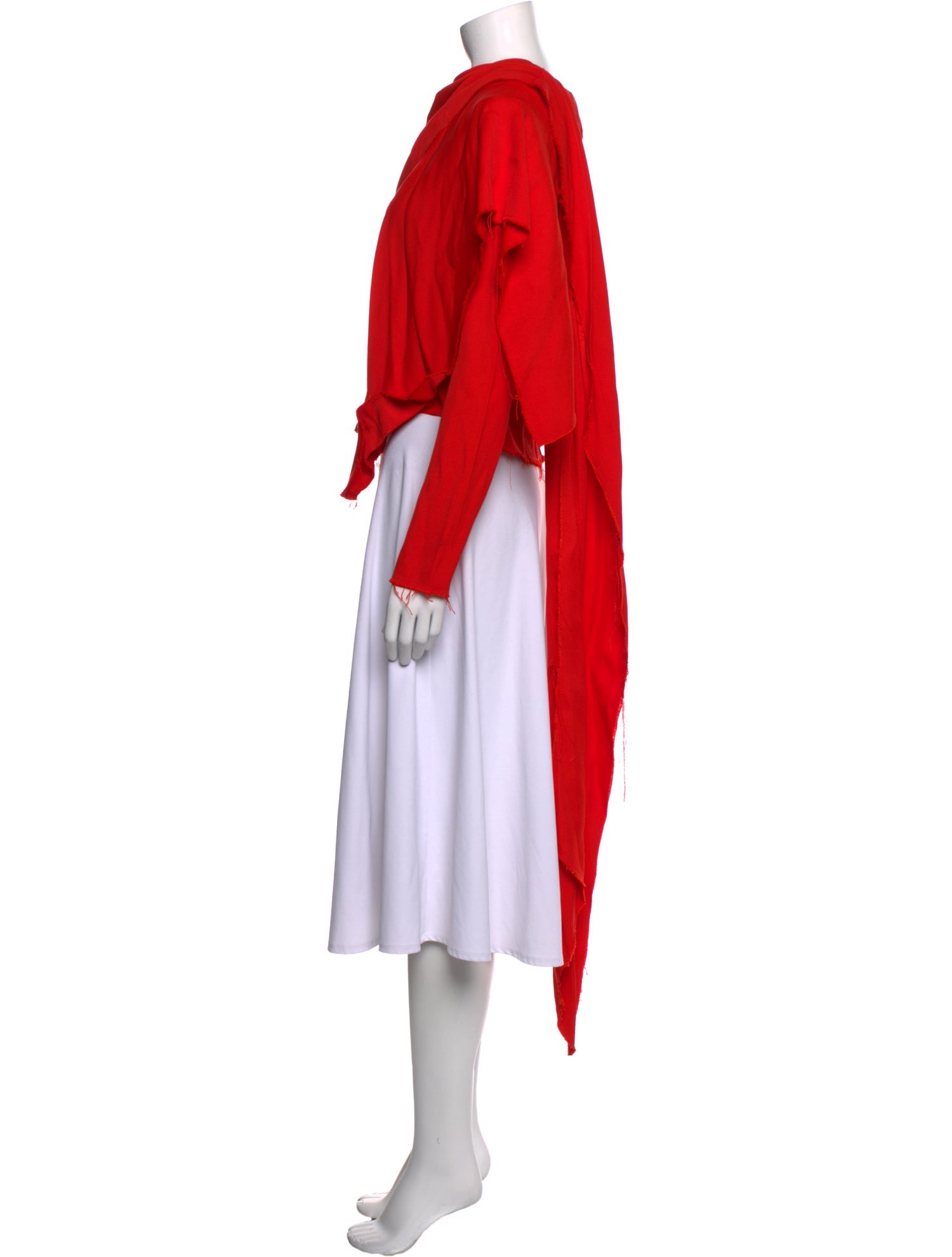 A.W.A.K.E. Mode Bateau Neckline Three-Quarter Sleeve Crop Top