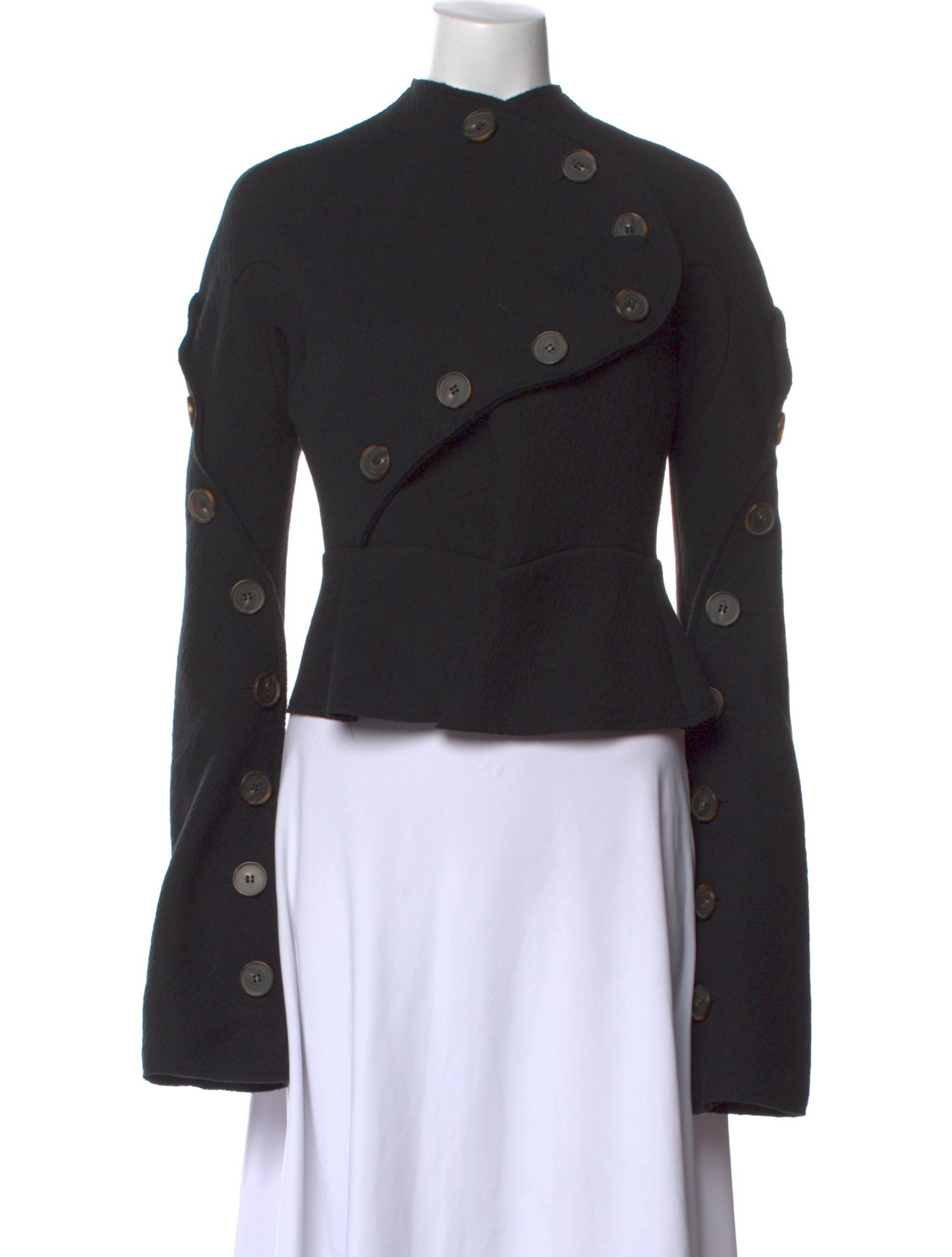 A.W.A.K.E. Mode Mock Neck Long Sleeve Crop Top