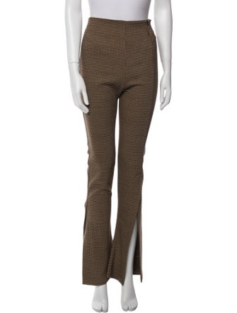 A.W.A.K.E. Mode Houndstooth Print Straight Leg Pants