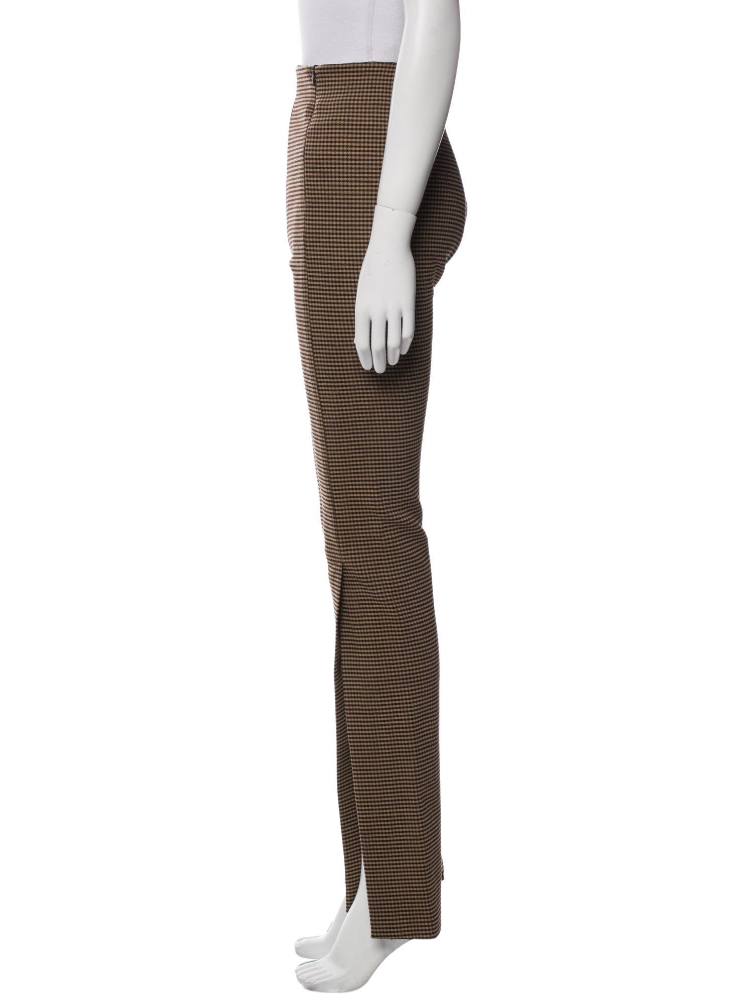 A.W.A.K.E. Mode Houndstooth Print Straight Leg Pants