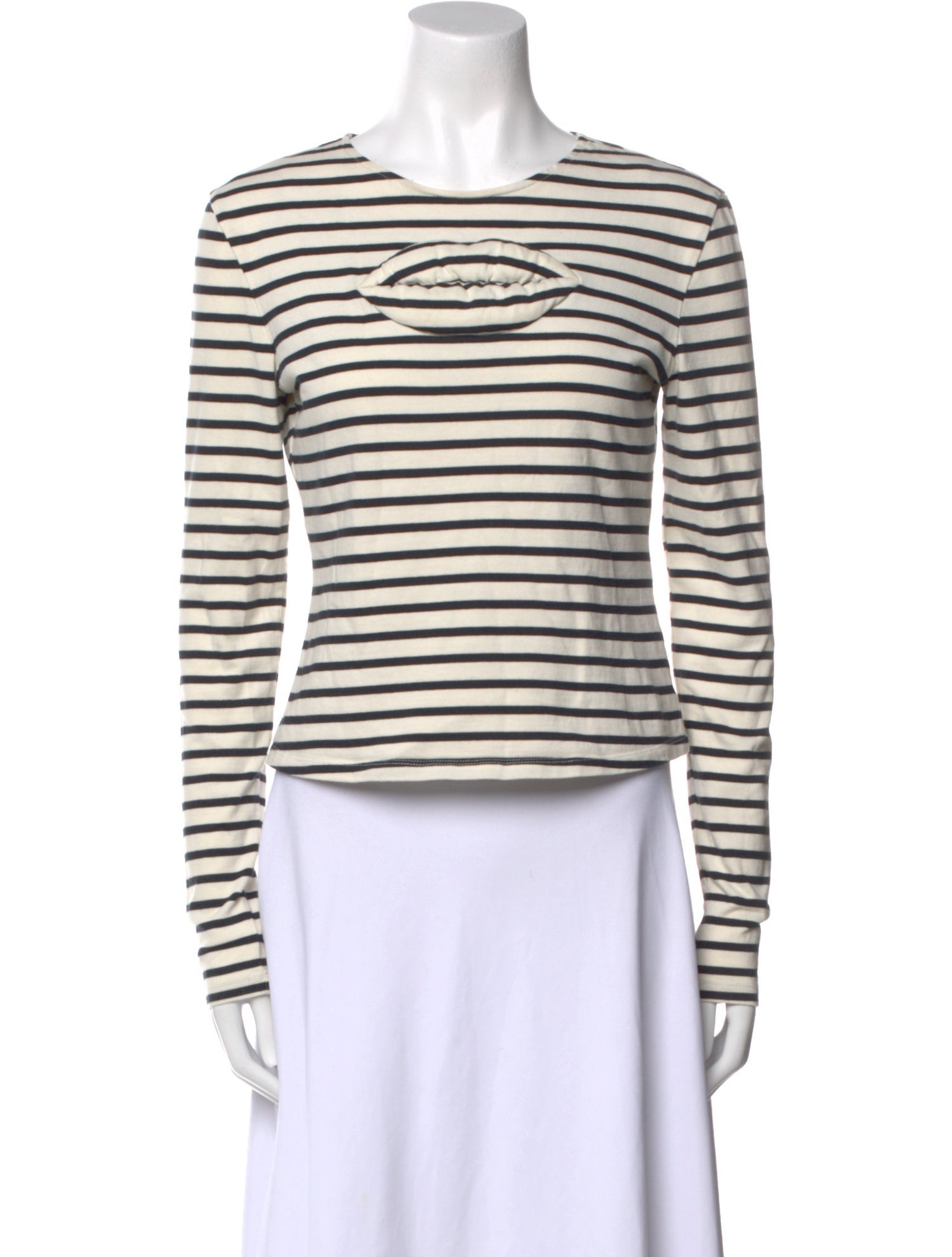 A.W.A.K.E. Mode Striped Crew Neck Top
