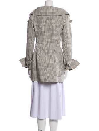 A.W.A.K.E. Mode Plaid Print Blazer