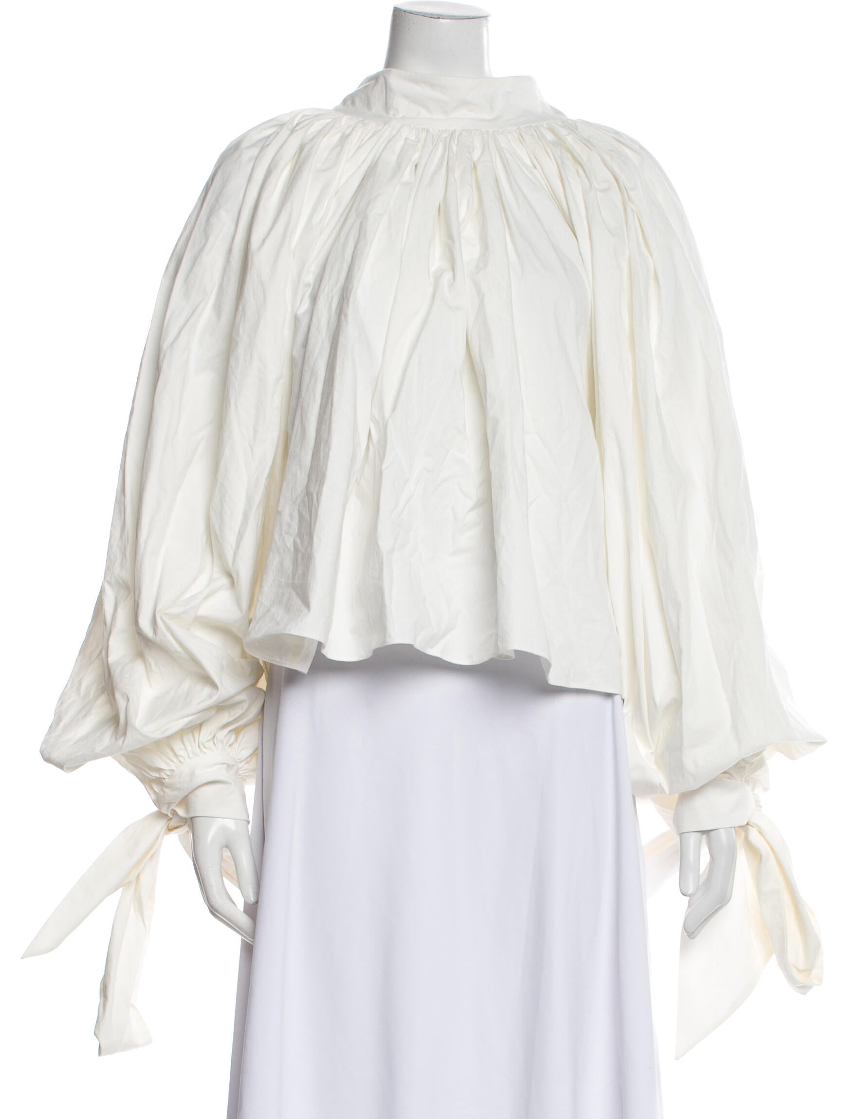 A.W.A.K.E. Mode Mock Neck Long Sleeve Crop Top