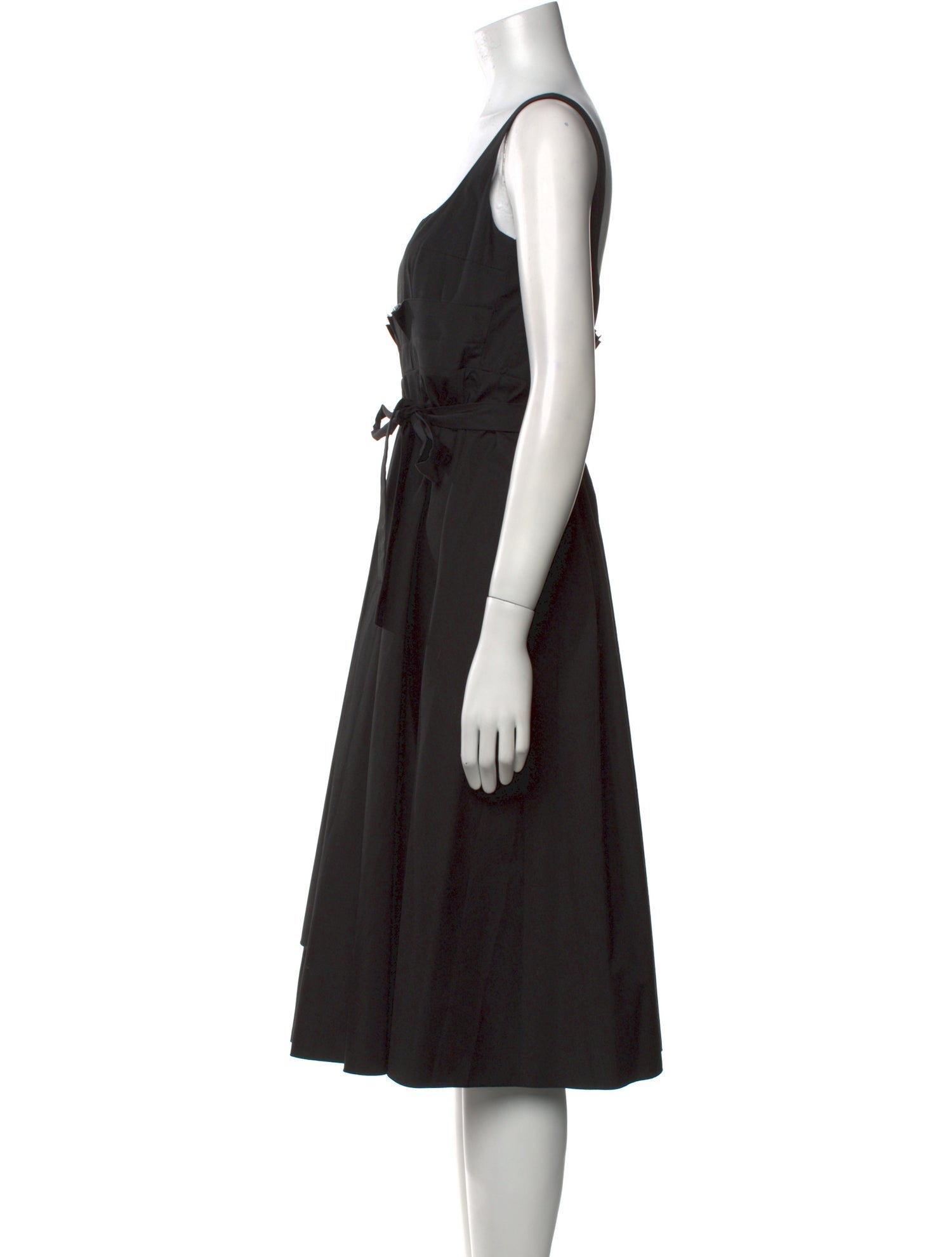 A.W.A.K.E. Mode Square Neckline Midi Length Dress