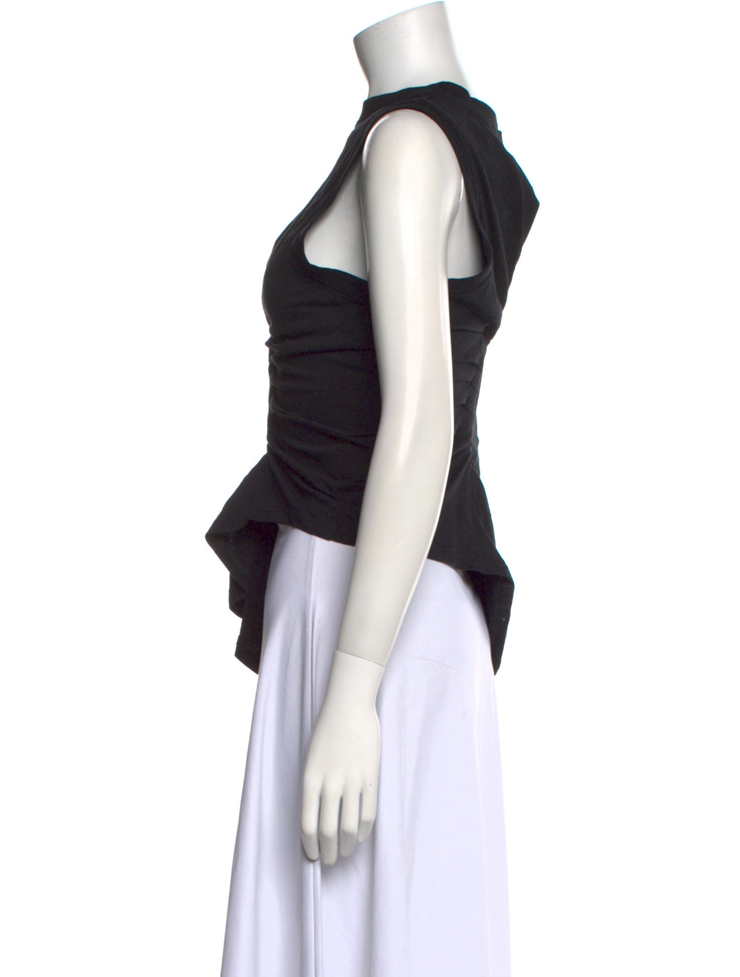 A.W.A.K.E. Mode Bateau Neckline Three-Quarter Sleeve Crop Top