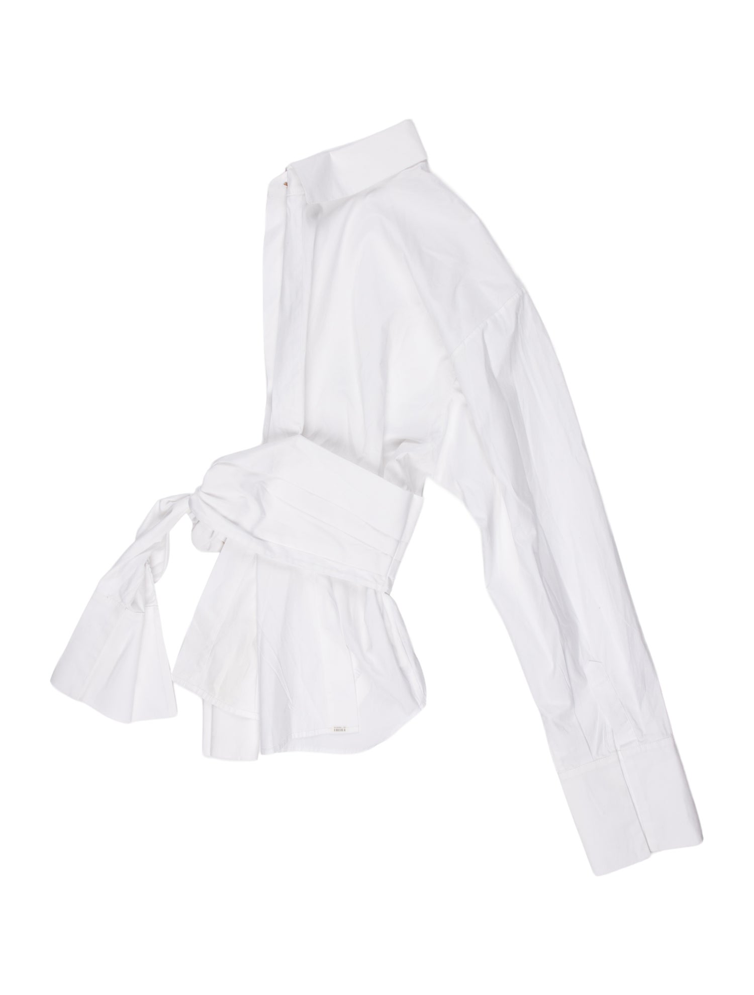 A.W.A.K.E. Mode Strapless Three-Quarter Sleeve Crop Top