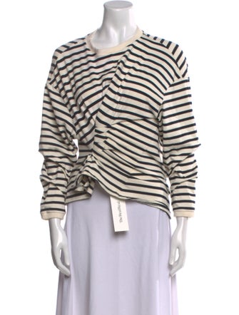 A.W.A.K.E. Mode Striped Scoop Neck Top