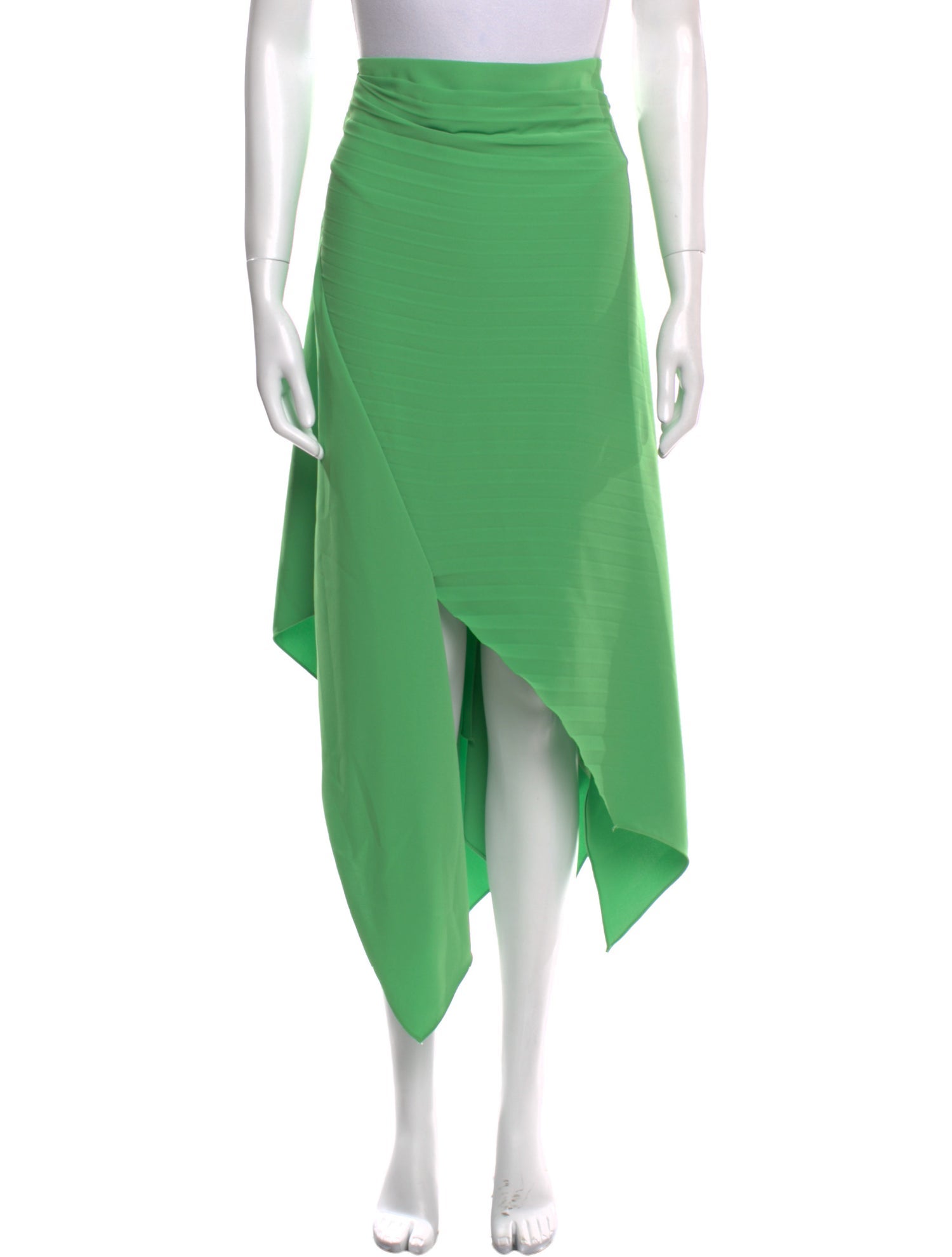 A.W.A.K.E. Mode Pleated Accents Midi Length Skirt w/ Tags