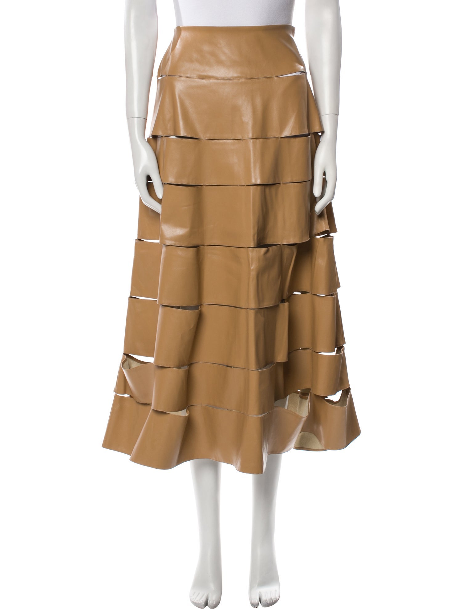 A.W.A.K.E. Mode Cutout Accent Midi Length Skirt