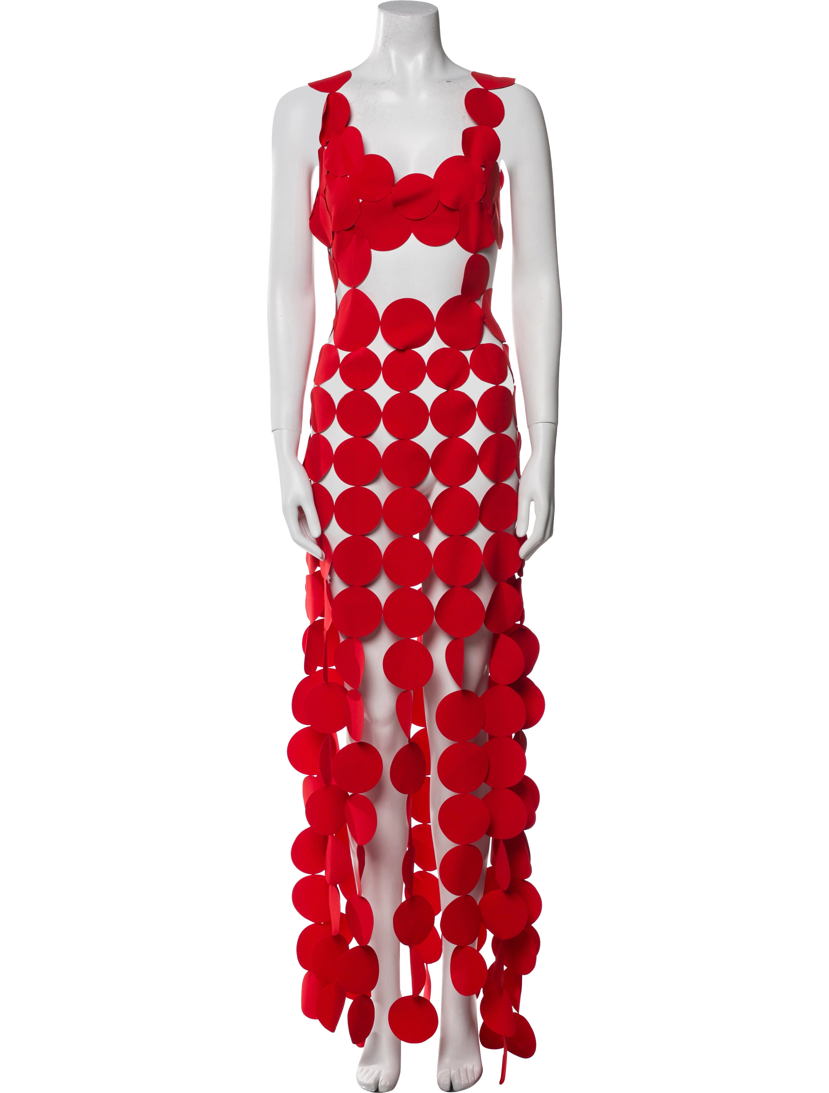 A.W.A.K.E. Mode Polka Dot Print Long Dress