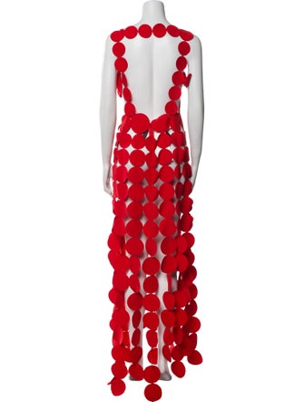 A.W.A.K.E. Mode Polka Dot Print Long Dress