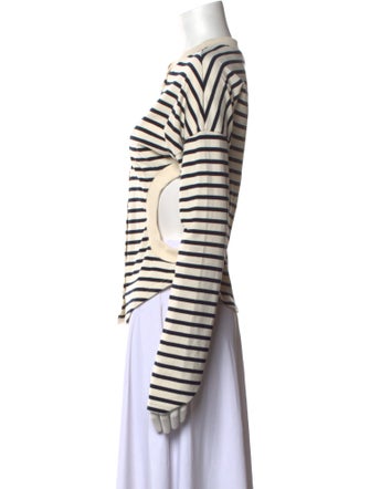 A.W.A.K.E. Mode Striped Crew Neck Top