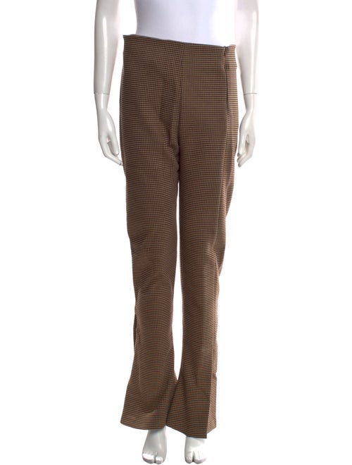 A.W.A.K.E. Mode Plaid Print Wide Leg Pants