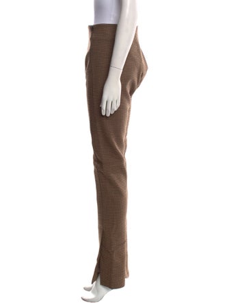 A.W.A.K.E. Mode Plaid Print Wide Leg Pants