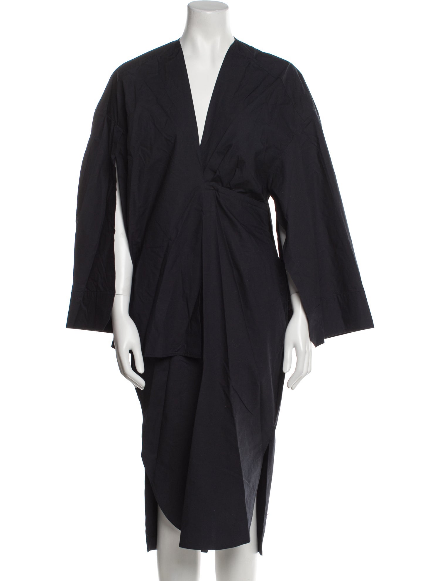 A.W.A.K.E. Mode V-Neck Midi Length Dress