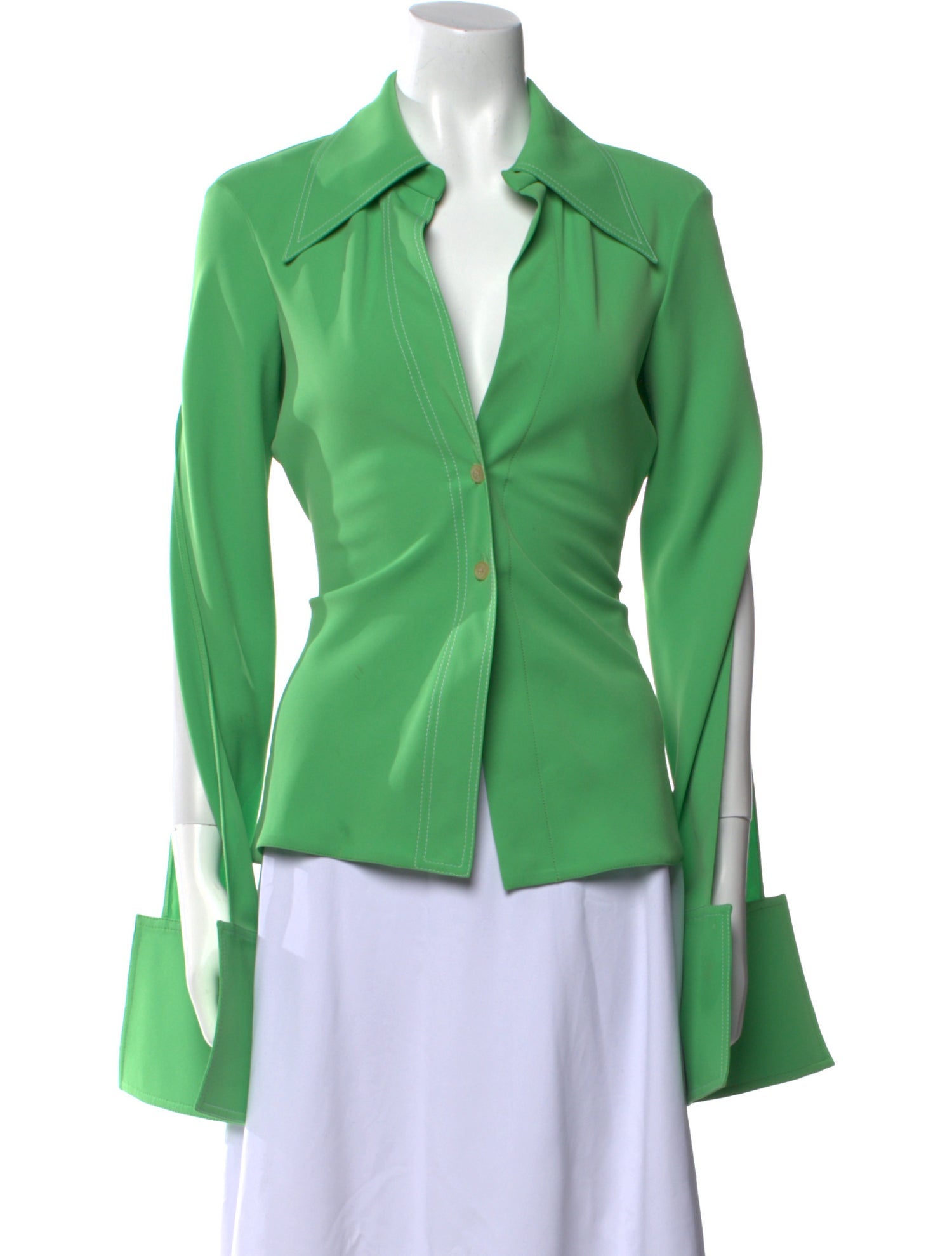 A.W.A.K.E. Mode V-Neck Long Sleeve Blouse