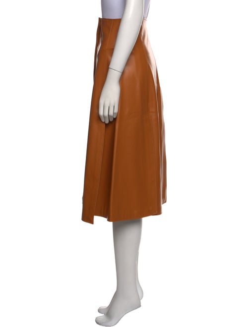 A.W.A.K.E. Mode Pleated Accents Midi Length Skirt