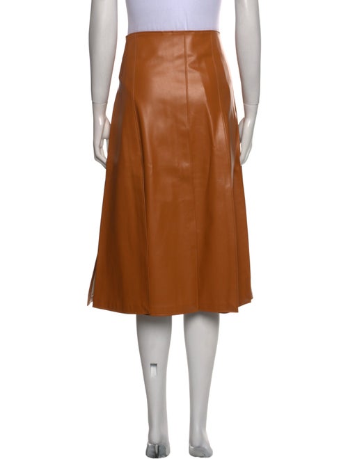 A.W.A.K.E. Mode Pleated Accents Midi Length Skirt