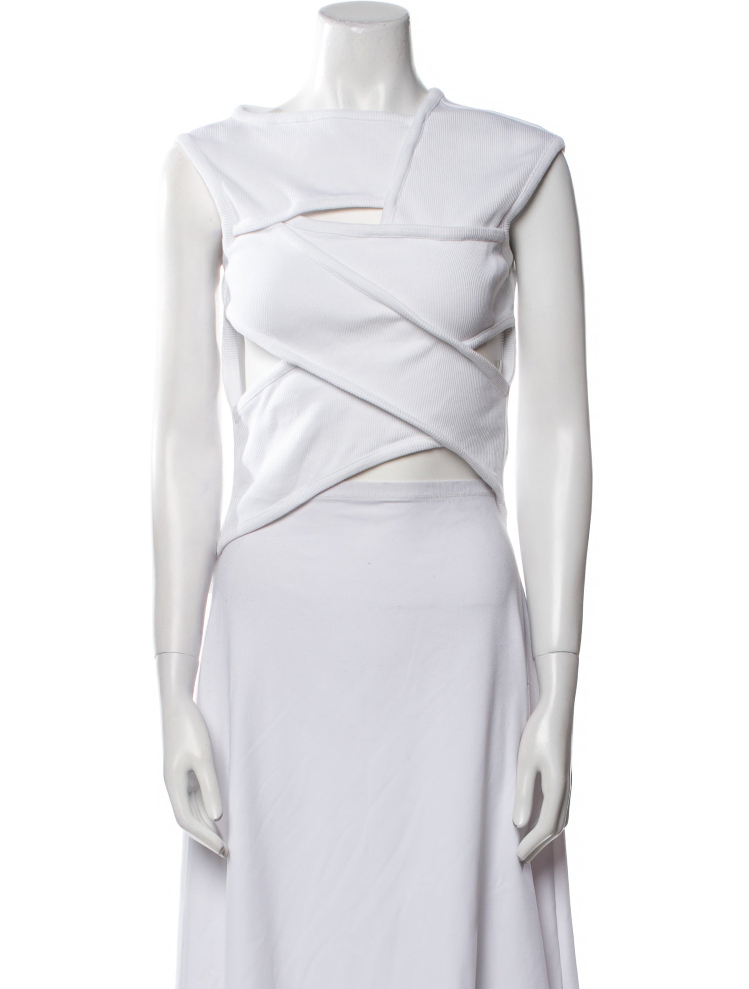 A.W.A.K.E. Mode One-Shoulder Sleeveless Crop Top