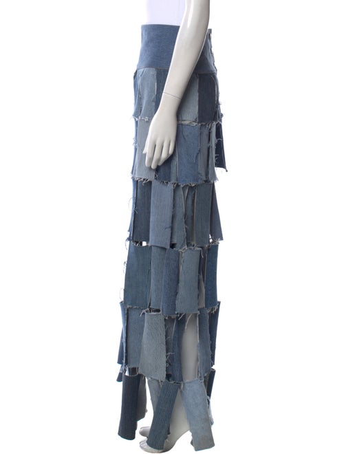 A.W.A.K.E. Mode Colorblock Pattern Long Skirt