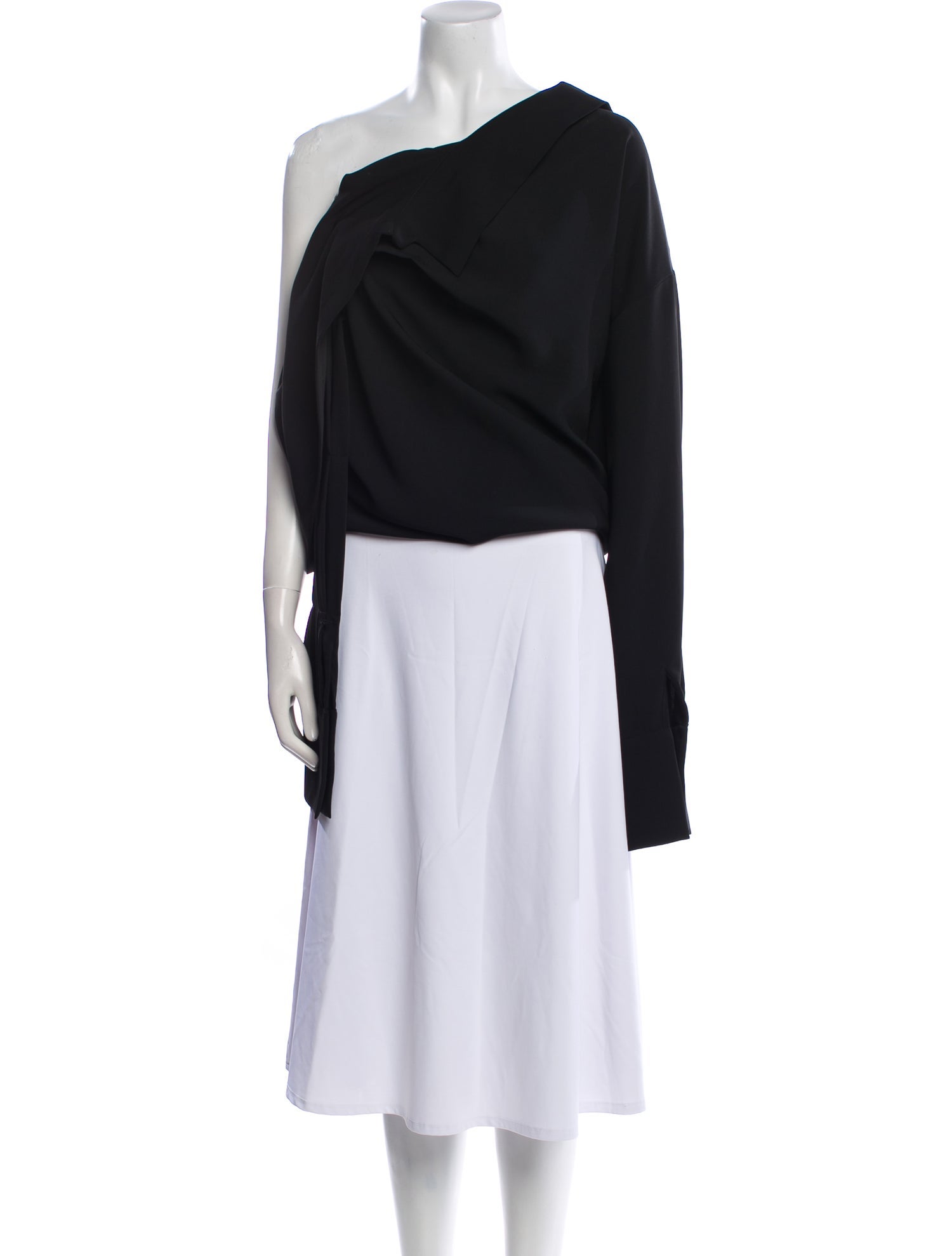 A.W.A.K.E. Mode One-Shoulder Three-Quarter Sleeve Top