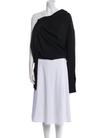 A.W.A.K.E. Mode One-Shoulder Three-Quarter Sleeve Top