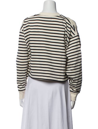 A.W.A.K.E. Mode Striped Crew Neck Crop Top