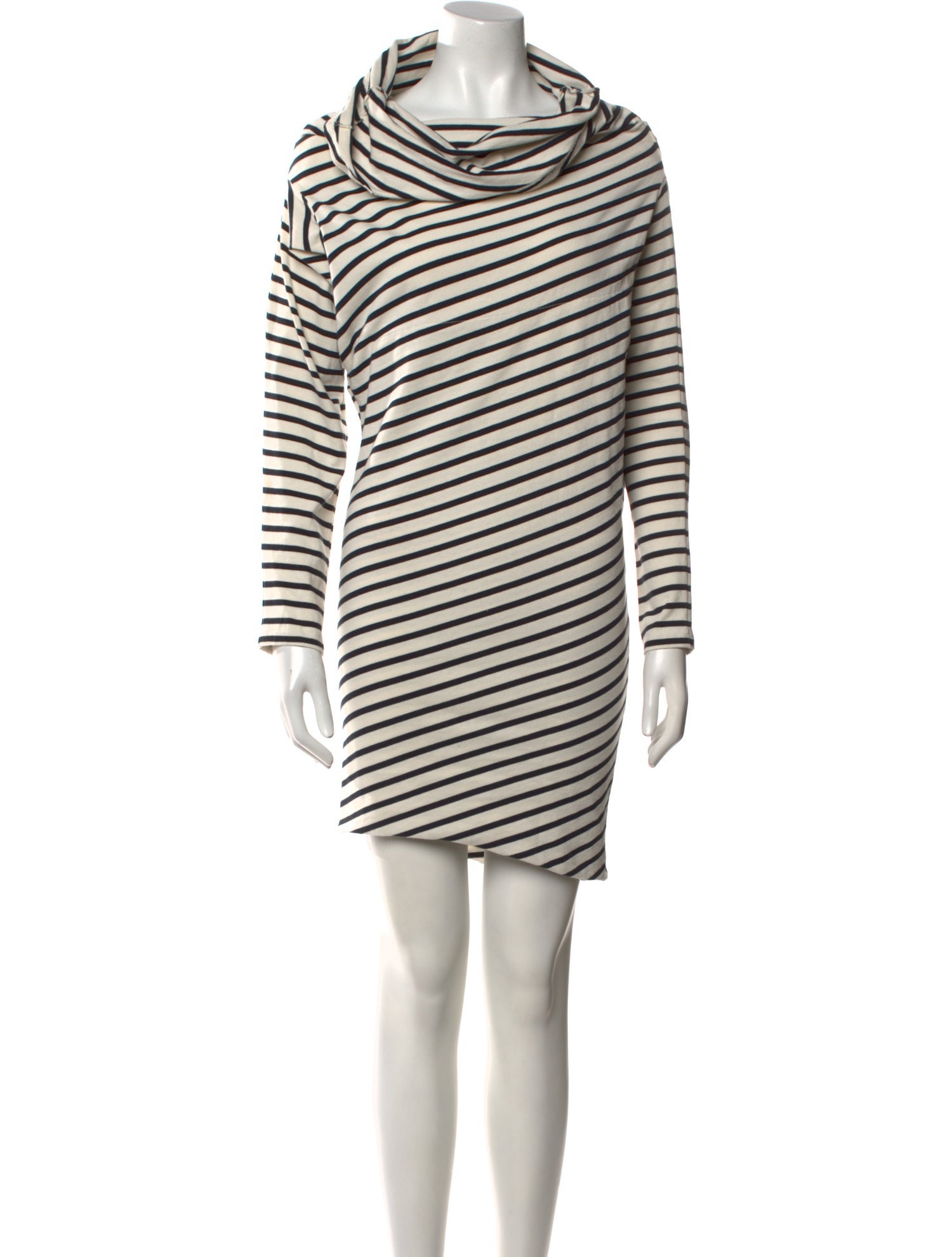 A.W.A.K.E. Mode Striped Knee-Length Dress
