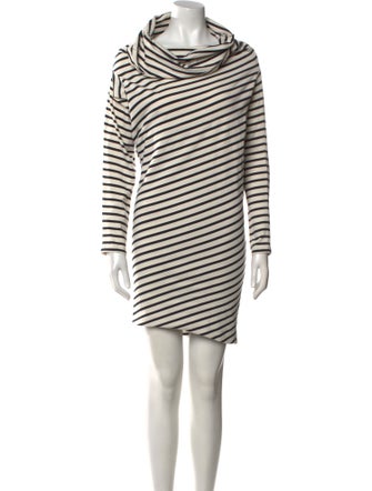A.W.A.K.E. Mode Striped Knee-Length Dress