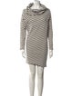 A.W.A.K.E. Mode Striped Knee-Length Dress