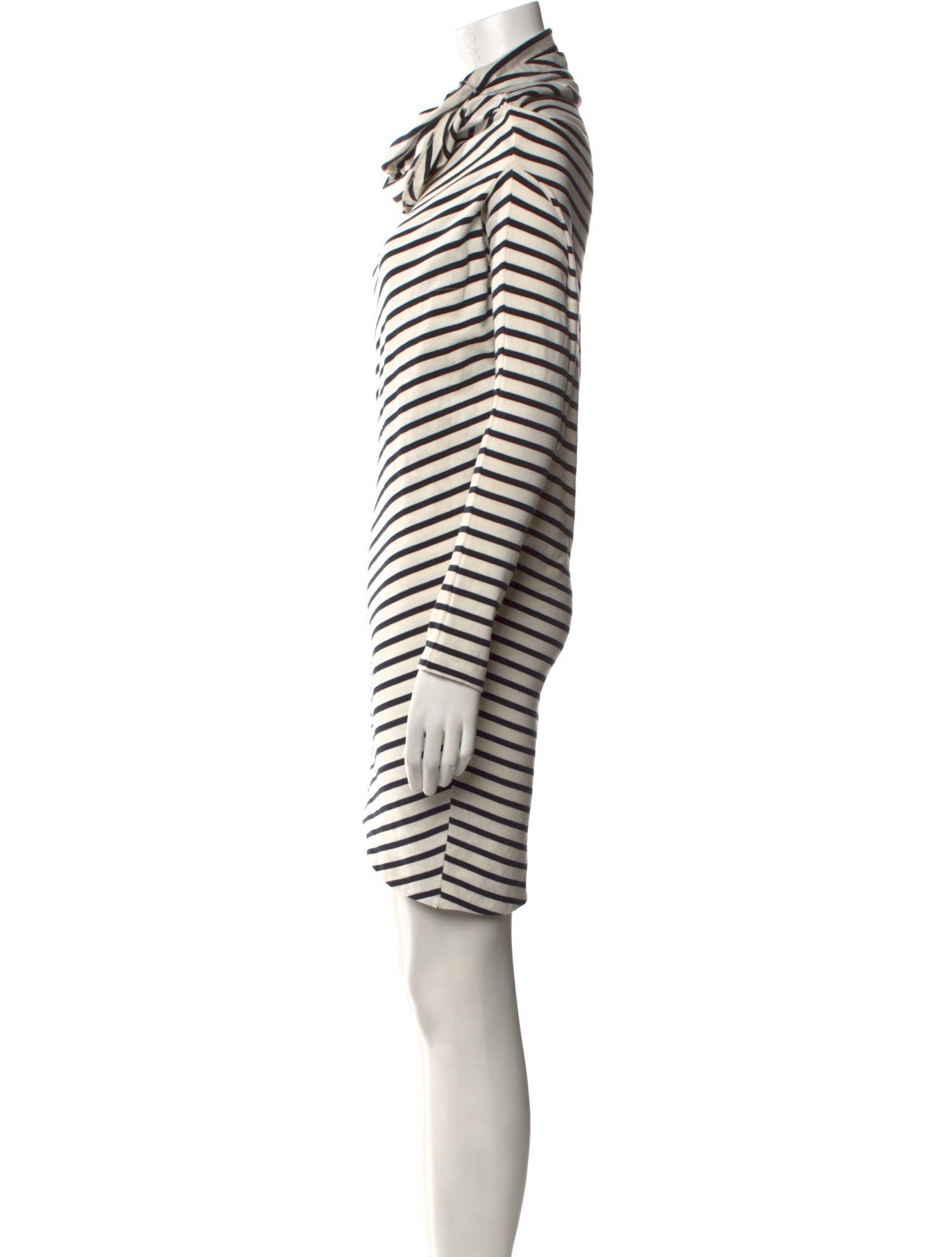 A.W.A.K.E. Mode Striped Knee-Length Dress