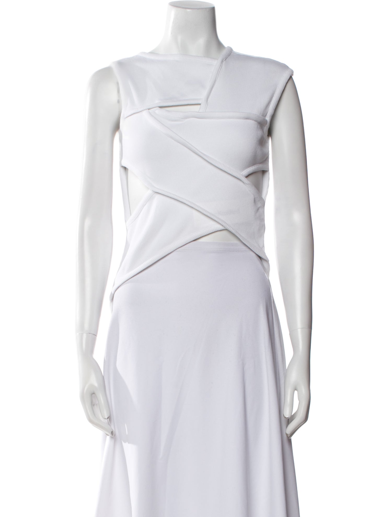 A.W.A.K.E. Mode Cowl Neck Sleeveless Crop Top